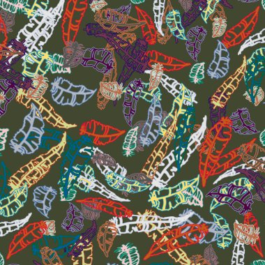 Tüyler, vektör çizim ile zemin 