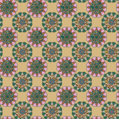  soyut çiçek geometrik Dikişsiz desen arka planı için