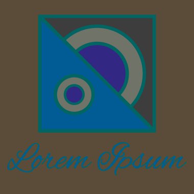 Geometrik çizgi logo. Tasarımınız için benzersiz doğrusal rozeti. Geometrik soyut şablon kavram simgesi.