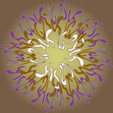 Yeni simetrik soyut mandala. Duvar kağıdı, desen dolgularını, web sayfaları, yüzey dokuları için dekoratif nesne-ebilmek var olmak kullanılmış.