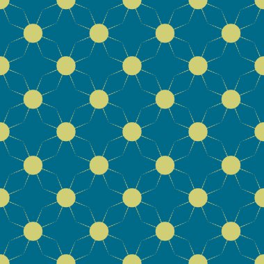 Çok renkli basit geometrik güneş ile Seamless modeli.