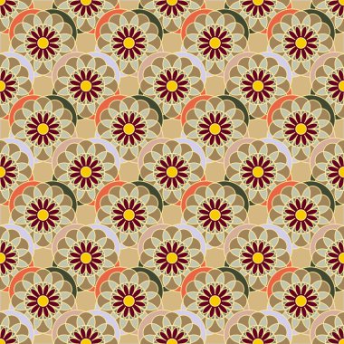  arka plan için çiçekli soyut geometrik seamless modeli