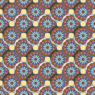  arka plan için çiçekli soyut geometrik seamless modeli