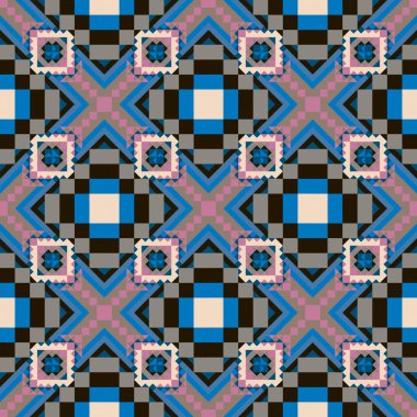 Geometrik etnik desen sorunsuz tasarım arka plan veya duvar kağıdı için