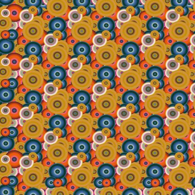 Soyut geometrik renkli seamless modeli daireler, arka plan ile