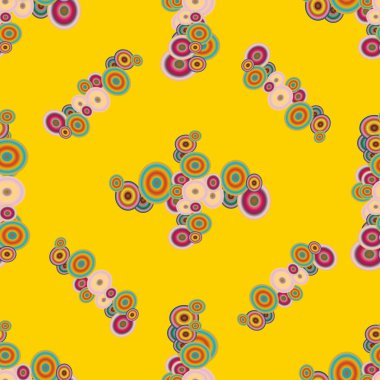 Soyut geometrik renkli seamless modeli daireler ile