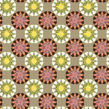  soyut çiçek geometrik Dikişsiz desen arka planı için