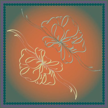 Set çekilmiş yay izole el renk arka plan üzerinde.