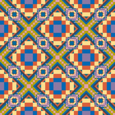 Geometrik etnik desen sorunsuz tasarım arka plan veya duvar kağıdı için