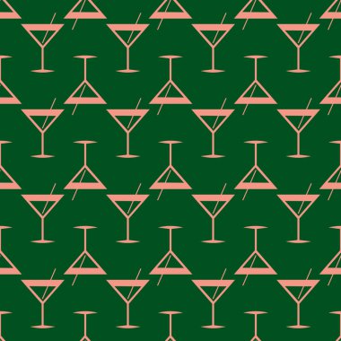 Tropik kokteyller renkli seamless modeli