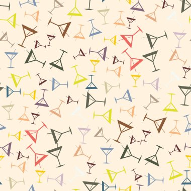 Tropik kokteyller renkli seamless modeli