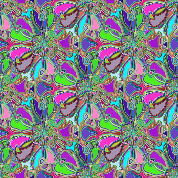 Caleidoscopio Abstracto Patrón Inconsútil Colorido Para Fondo — Vector de stock