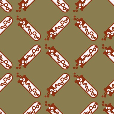 Kimya test tüpleri parlak arka plan üzerinde. Seamless modeli.