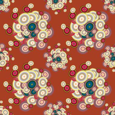 Soyut geometrik renkli seamless modeli daireler, arka plan ile