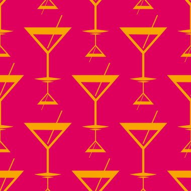 Tropik kokteyller renkli seamless modeli