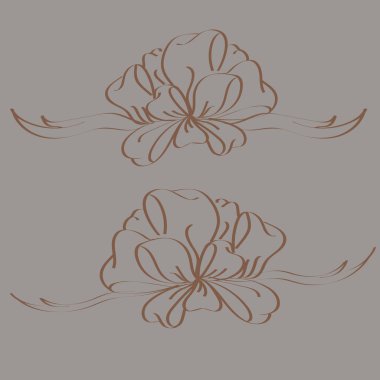 Set çekilmiş yay izole el renk arka plan üzerinde.