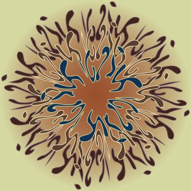 Yeni simetrik soyut mandala. Duvar kağıdı, desen dolgularını, web sayfaları, yüzey dokuları için dekoratif nesne-ebilmek var olmak kullanılmış.