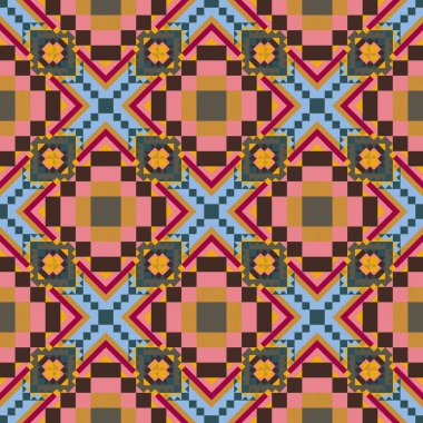 Geometrik etnik desen sorunsuz tasarım arka plan veya duvar kağıdı için