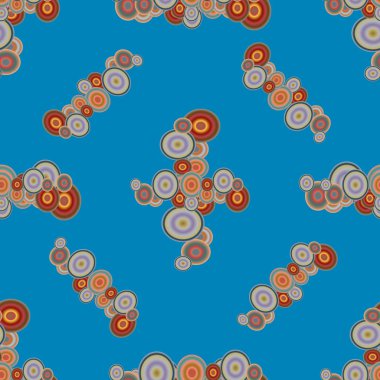 Soyut geometrik renkli seamless modeli daireler ile