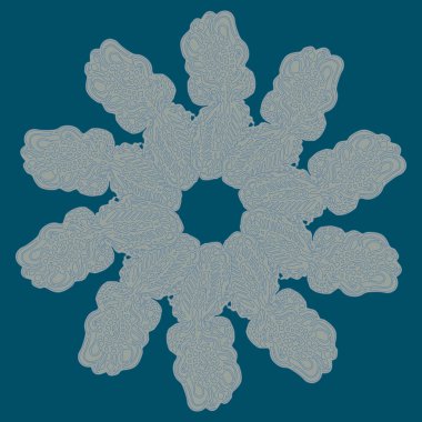 Basit renkli soyut mandala. Parlak dairesel süsleme basit şekiller oluşur. 