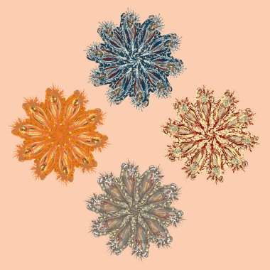 Stil zentangle yeni simetrik mandala doodle ile sanat esin kaynağı oldu. Duvar kağıdı, desen dolgularını, web sayfaları, yüzey dokuları için dekoratif nesne-ebilmek var olmak kullanılmış.