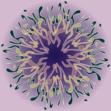 Yeni simetrik soyut mandala. Duvar kağıdı, desen dolgularını, web sayfaları, yüzey dokuları için dekoratif nesne-ebilmek var olmak kullanılmış.