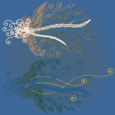 Yeni tasarım çalışmaları için el yapımı doodle ile soyut desen.