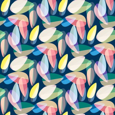 Parlak arka plan Dikişsiz desen çok renkli yapraklarda.