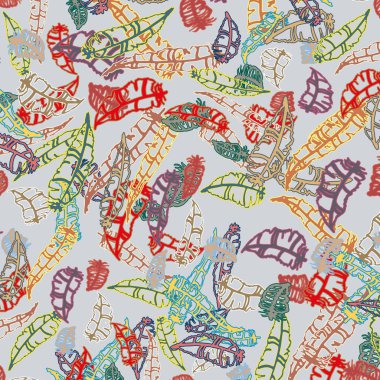 Tüyler, vektör çizim ile zemin 