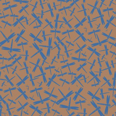 Dekoratif renkli seamless modeli ile şirin yusufçuk