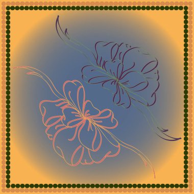 Set çekilmiş yay izole el renk arka plan üzerinde.