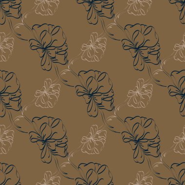 Çok renkli yay ve kurdeleler parlak seamless modeli.