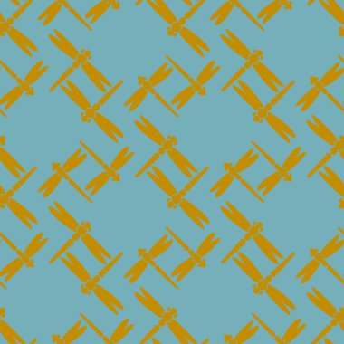 Dekoratif renkli seamless modeli ile şirin yusufçuk