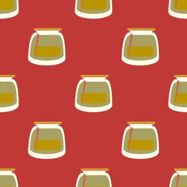 Kavanoz ile rustik ev konserve yeni dikişsiz desen arka planı için.