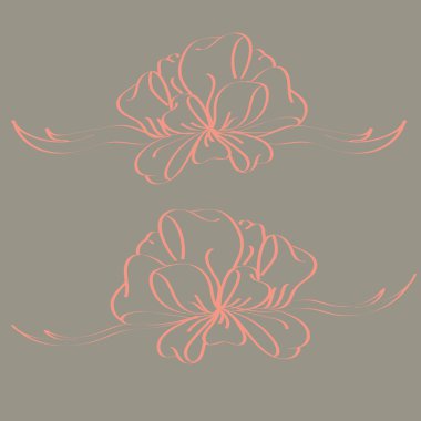 Set çekilmiş yay izole el renk arka plan üzerinde.