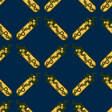 Kimya test tüpleri parlak arka plan üzerinde. Seamless modeli.