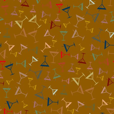 Tropik kokteyller renkli seamless modeli