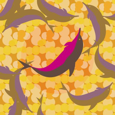 Yunuslar su altında çizim arka planı için bir sürü ile sorunsuz doku