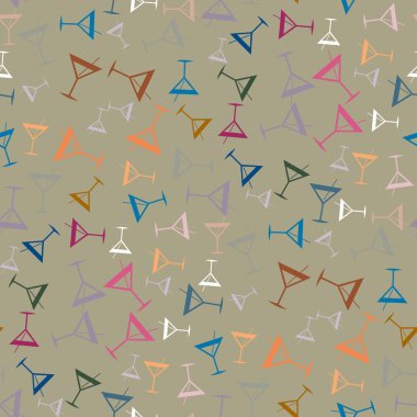 Tropik kokteyller renkli seamless modeli