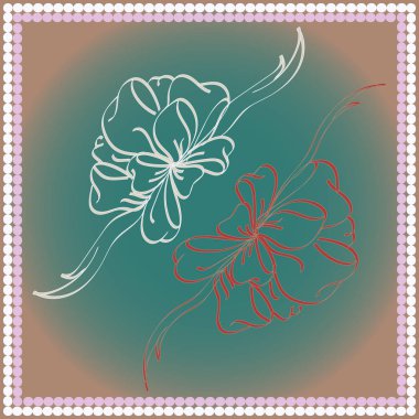 Set çekilmiş yay izole el renk arka plan üzerinde.