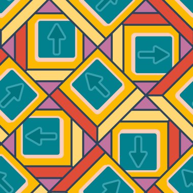 Ok düğmeleri ile Dikişsiz soyut desen