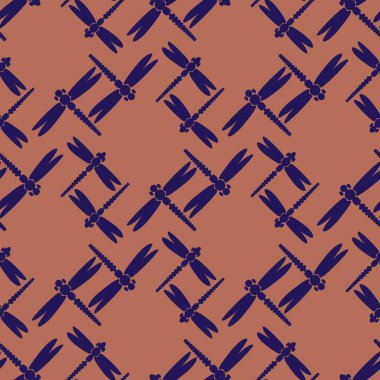 Dekoratif renkli seamless modeli ile şirin yusufçuk