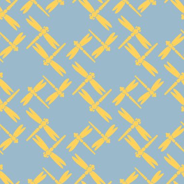 Dekoratif renkli seamless modeli ile şirin yusufçuk