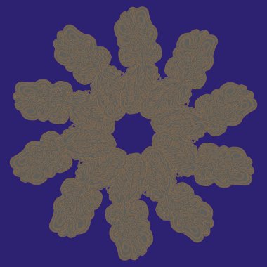 Basit renkli soyut mandala. Parlak dairesel süsleme basit şekiller oluşur. 