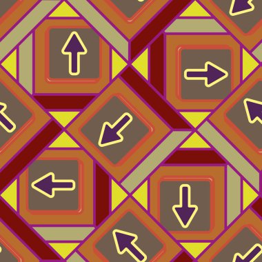 Ok düğmeleri ile Dikişsiz soyut desen