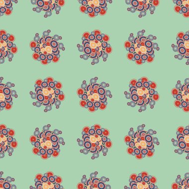 Soyut geometrik renkli seamless modeli daireler, arka plan ile