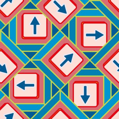 Ok düğmeleri ile Dikişsiz soyut desen