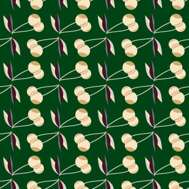 kiraz seamless modeli. Tekstil Ambalaj ve duvar kağıtları için iyi.