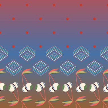 kiraz seamless modeli. Tekstil Ambalaj ve duvar kağıtları için iyi.