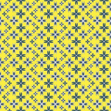 Çiçekler, vektör çizim ile çok renkli geometrik seamless modeli 